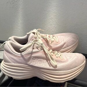 Hoka Women's Light Pink Athletic Shoes Bondi 8